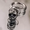 Aro para hombre calavera envejecida tradicional